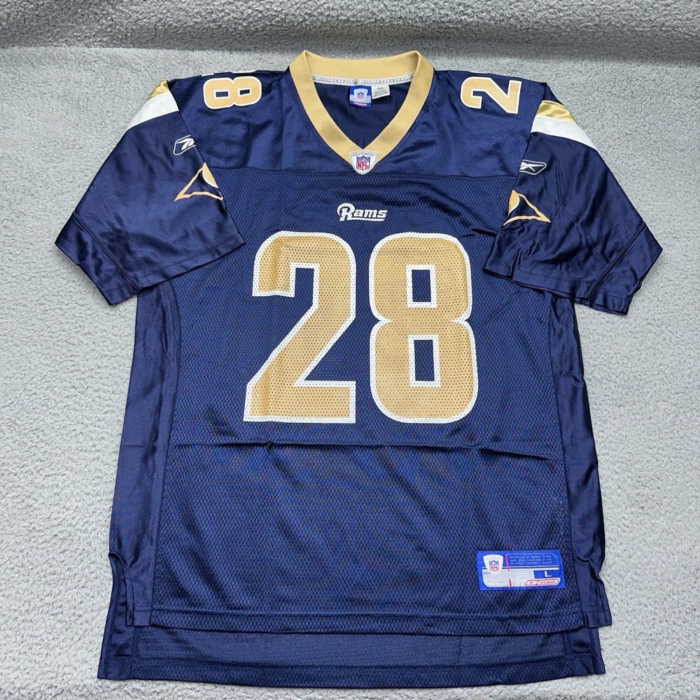 Reebok NFL Equipment 7009A Mens Large #28 Marshall Faulk Vintage Football Jersey